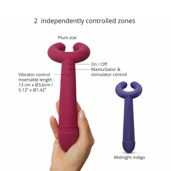 Love to Love - Please Me, Multi Play Toy, plum (winered) for him and her